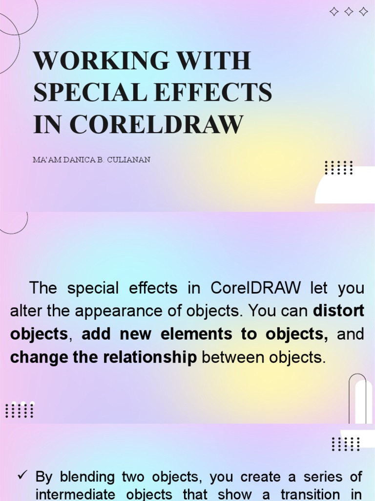Special Effects Techniques in CorelDRAW | PDF | Computing | Computer ...
