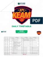 XPL Keam 3.0 Student Schedule GT 1