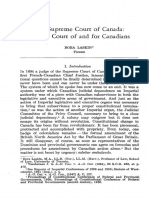 The Supreme Court of Canada A Final Court of and For Canadians