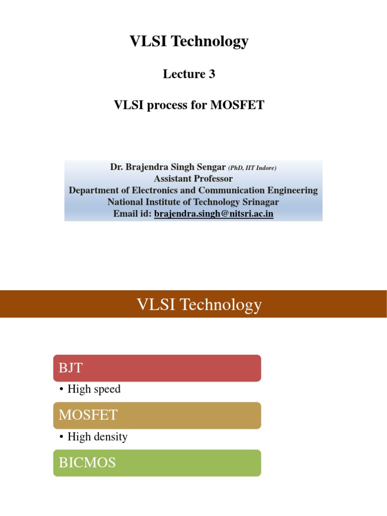 VLSI Process Overview for MOSFETs | PDF | Mosfet | Field Effect Transistor