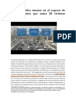 Semana Santa 2022 suma 28 víctimas en accidentes de tráfico