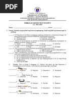 Grade 5 K-12 2nd Quarter Periodical Test With Answer Keys & TOS EPP H.E ...