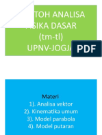 Contoh Analisa Fisika Dasar (TM-TL) Upnv-Jogja