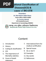 International Classification of Diseases (ICD) & Cause of DEATH