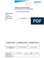 Jurusan Teknik Sipil Prosedur Program Proposal