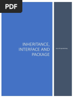 Inheritance, Interface and Package