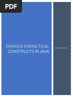 Derived Syntactical Constructs in Java: (Type Here)