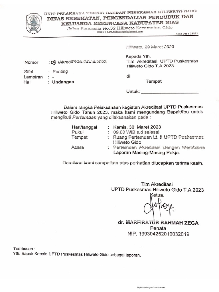Undangan Rapat | PDF
