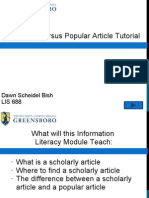 Information Literacy Scholarly Journal Pps