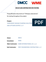 Subject: Prequalification Documents of "Wimpey Laboratories" For Testing Throughout The Project. Project