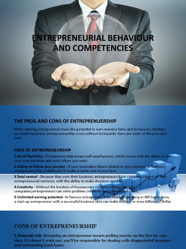 Pros and Cons of Entrepreneurial Behavior | PDF | Entrepreneurship ...