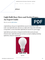 Light Bulb Base Sizes and Socket Types - An Expert Guide