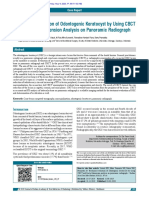 Treatment Evaluation of Odontogenic Keratocyst by Using CBCT