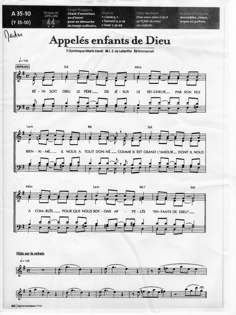 A35 10 Appelés Enfants De Dieu Pdf