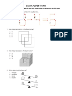 Logic Questions: Hint: Each Answer Letter Is Used Only Once As The Correct Answer On This Page