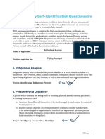 IISD Voluntary Self-Identification Questionnaire: 1. Indigenous Peoples