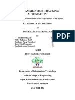 Programmed Time Tracking Automation: Submitted in Partial Fulfillment of The Requirements of The Degree