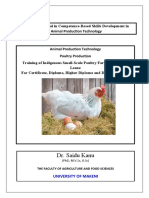 Poultry Production Lecture Notes