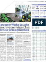 Harvester Works de John Deere, Inversión y Desarrollo Al Servicio de La Agricultura
