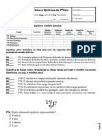 Modelos atómicos e propriedades químicas