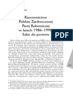 Kierownictwo Polskiej Zjednoczonej Partii Robotniczej W Latach 1986 19,2576