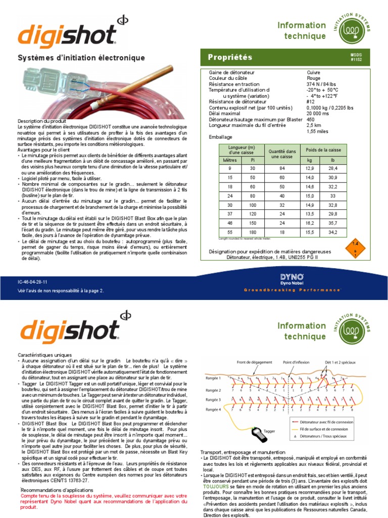 Système d'initiation DIGISHOT | PDF
