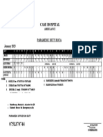 January Duty Rota Paramedics