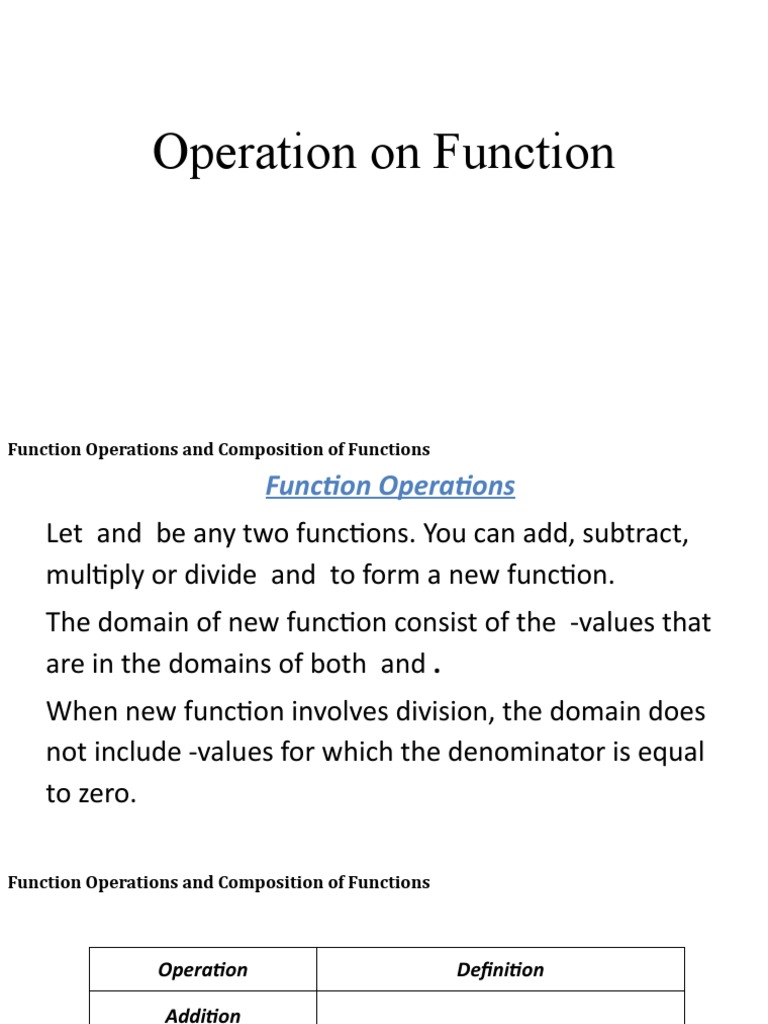 Operation on function pdf function mathematics asymptote
