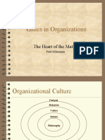 Values in Organizations