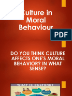 Week 5 Culture in Moral Behavior