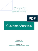 Customer Analysis Template