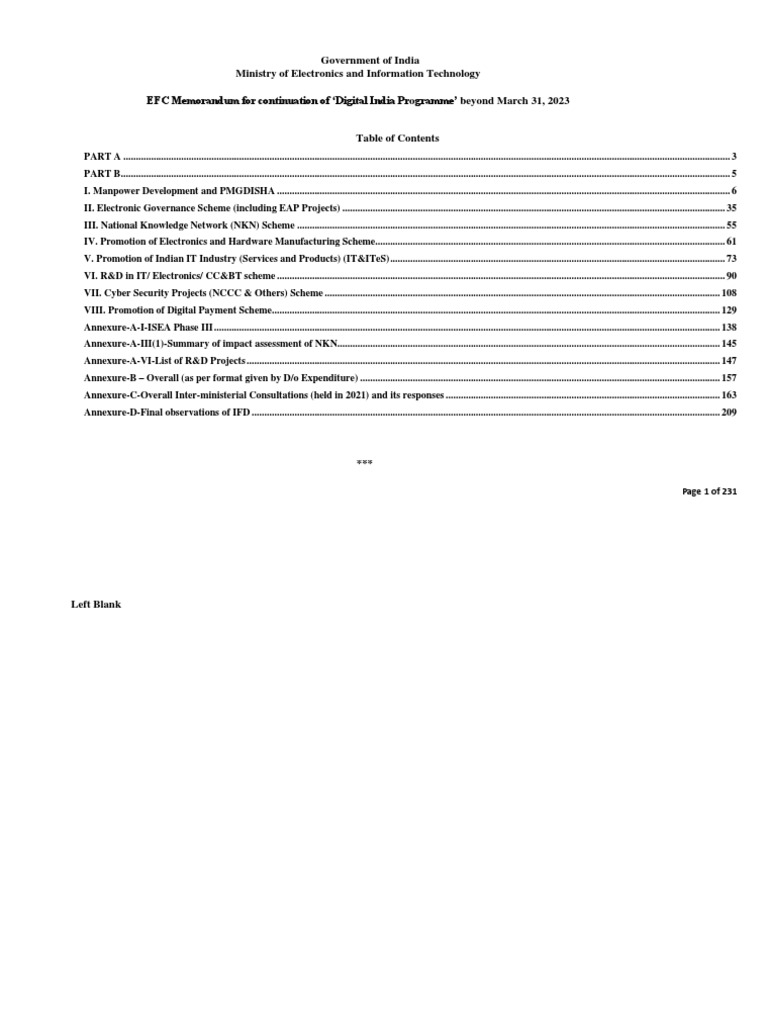 Final EFC Note On Digital India | PDF | Internet | Internet Governance