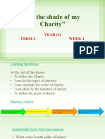 "In The Shade of My Charity": YEAR (4) Term-3 Week-1