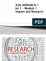 Practical Research 1 Quarter 1 - Module 1 Nature of Inquiry and Research
