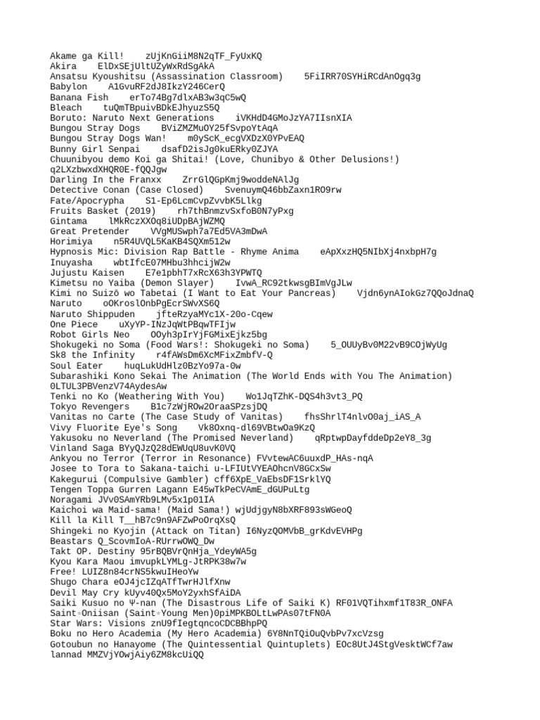 Anime Decryption Keys | PDF