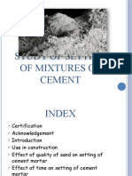Setting of Cement
