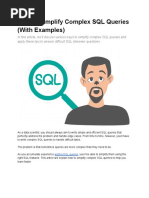 How To Simplify Complex SQL Queries