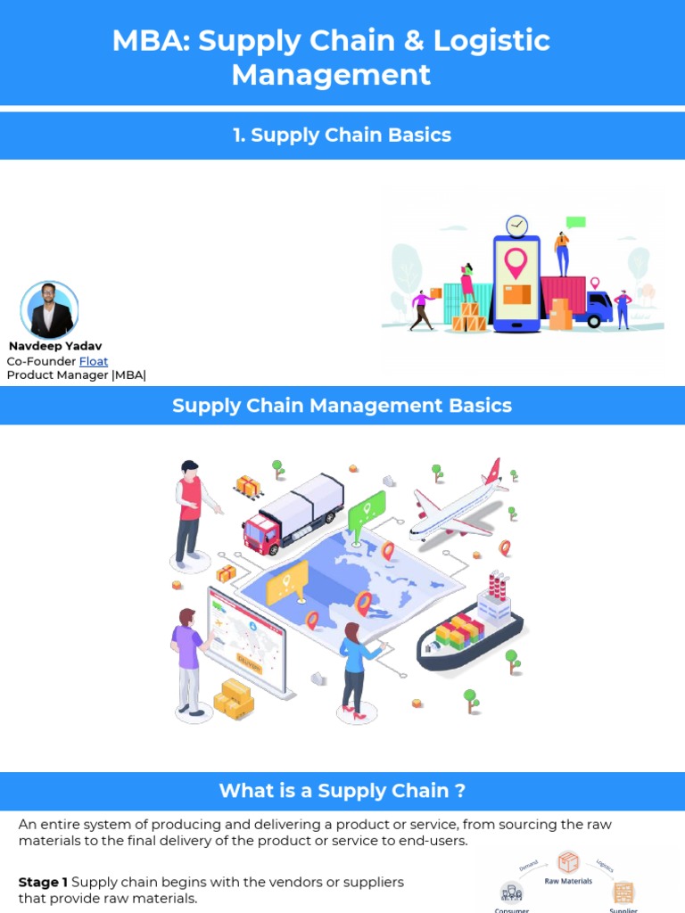 MBA in Supply Chain Management Basics | PDF | Supply Chain | Supply ...