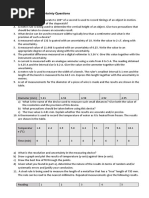 Error and Absolute Uncertainty Questions