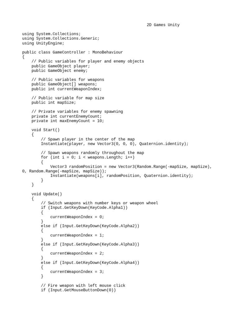 2d games unity pdf computer engineering computer science