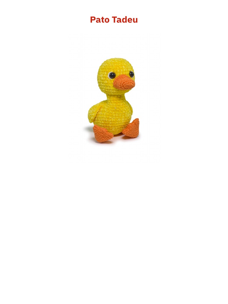 Receita de Amigurumi: Pato Tadeu | PDF | Crochê | Artes Têxteis, image size:768x1024