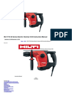 HILTI TE 30 Series Electric Hammer Drill Instruction Manual: User Manuals Simplified
