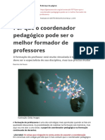 Por Que o Coordenador Pedagógico Pode Ser o Melhor Formador de Professores PDF