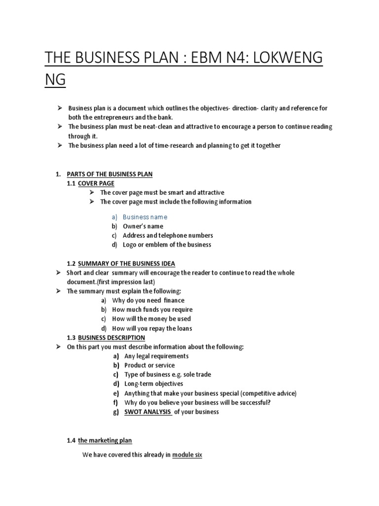 Help Me Make A Business Plan