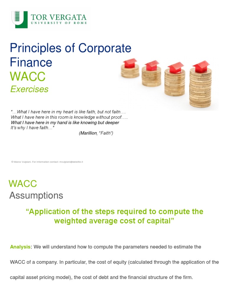 Wacc | PDF | Cost Of Capital | Beta (Finance)
