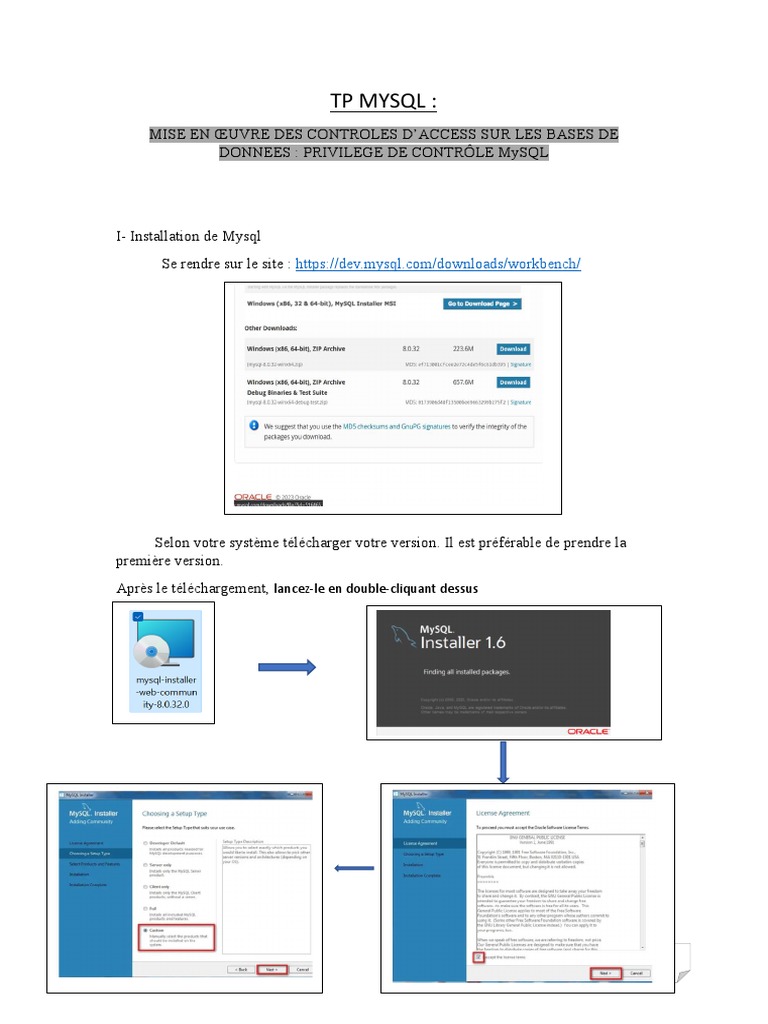 TP 1 Contröle D'acces Sur Une BD MYSQL | PDF | Bases de données | MySQL