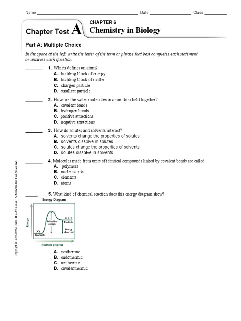 Chapter 6 Practice Test Pdf Chemical Bond Chemical Compounds