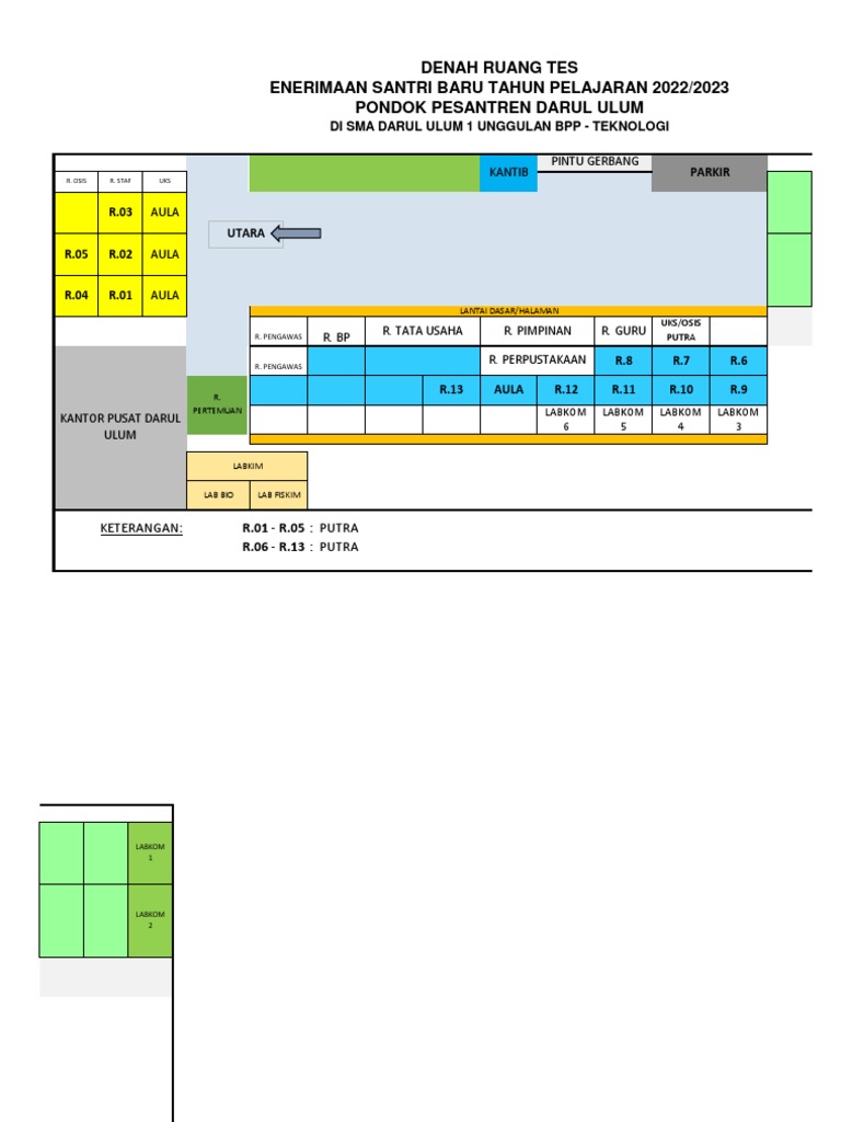 Denah Ruang Sma Du 1 Jombang | PDF