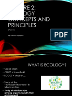 Lecture 2 - Ecological Concepts and Principles (Part 1)