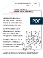 Belzinha No Carnaval: (Isabel Cristina Silveira Soares)